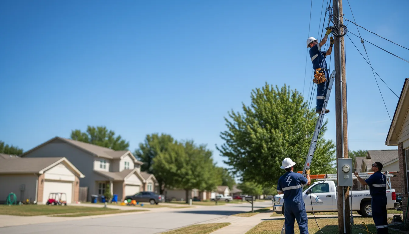 Residential electrician providing installation services in Sarepta, LA